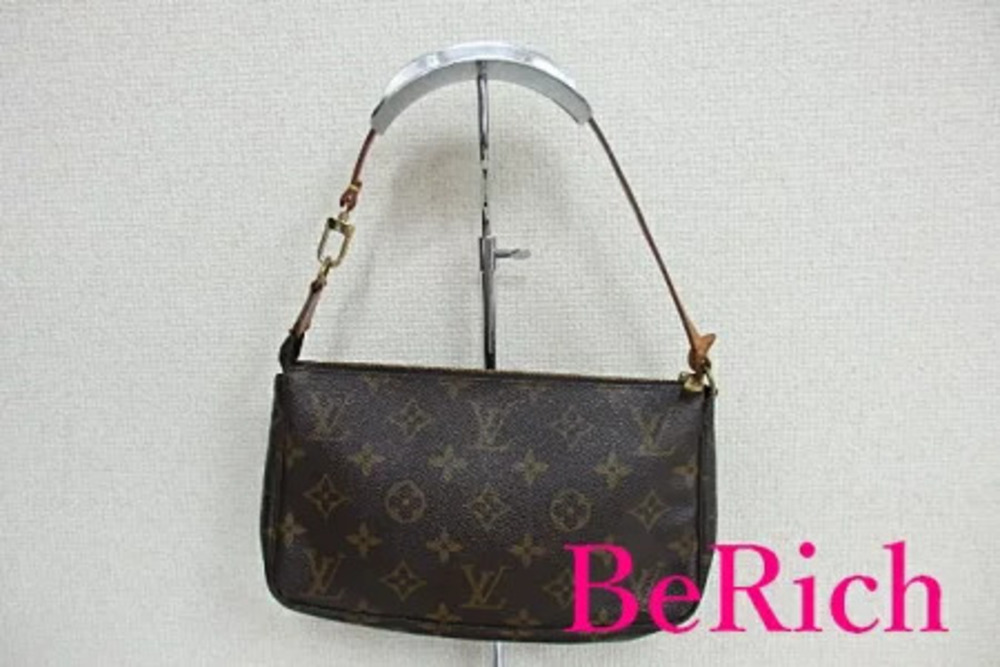 Louis Vuitton Pochette Accessoires Monogram Brown Leather Accessory Handbag